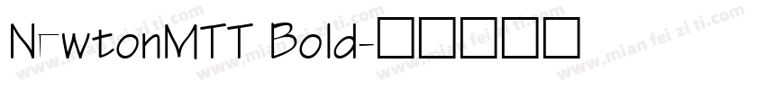 NewtonMTT Bold字体转换